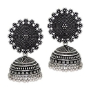 Classic Oxidised Filigree Jhumkis Earring for women - Title