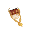 Traditional Gold Plated Long Haram Dual Necklace Set for women