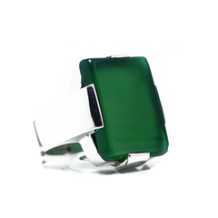 Green Aqeeq Mens Dark Yemeni Aqeeq Yamni Akik Yaman Aqiq 925 Sterling Silver Aqeeq Ring Handmade Shifat Al Abad Agate Bague Natural Aqeeq