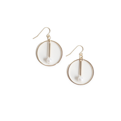 Nebula Pearl Hoops in Gold (925 Silver)