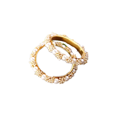 Ravishing Gold Plated Pear Bangle Set for Women