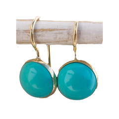 Turquoise Earrings, Blue Earrings, Turquoise Jewelry, 14k Gold Earrings, Bohemian Earrings, Dangle Earrings, Birthstone Jewelry